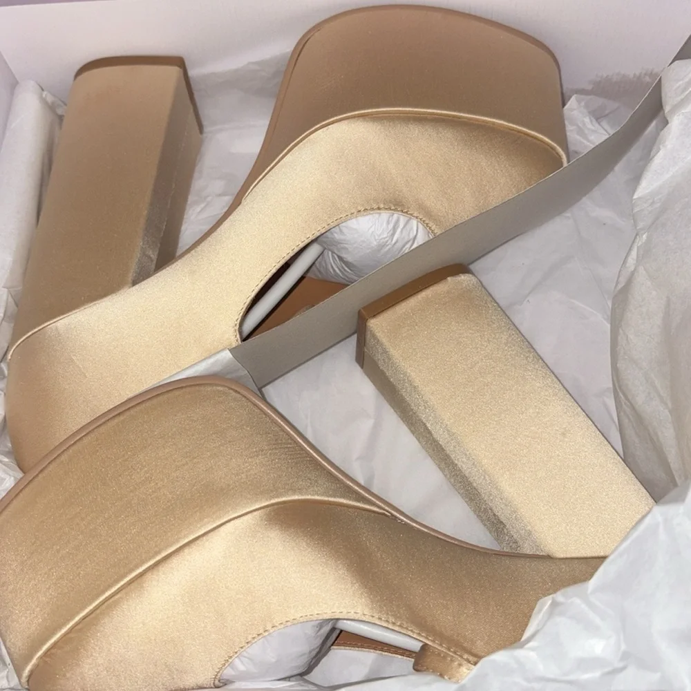 Lisa Vicky Vault Platform Mary Jane Pump In Champagne